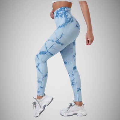 Legínovo Push-up legíny calypso modro biele