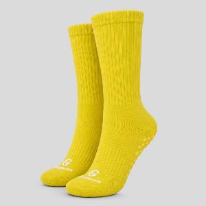 GymBeam Функционални чорапи Crew Chartreuse L