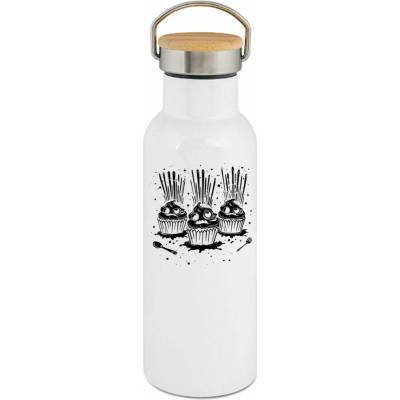123TRIKO termoska Exploze cupcake, černý tisk 500 ml