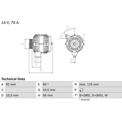 Alternátor BOSCH 0 986 036 820