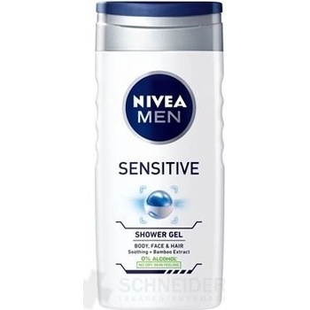 NIVEA MEN Sprchový gél SENSITIVE 3v1 na telo tvár a vlasy 1x250 ml