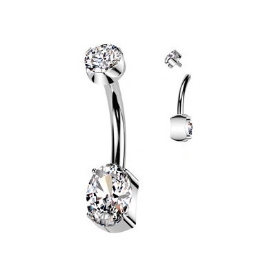Šperky4U piercing do pupíku TITAN TIT1383-C