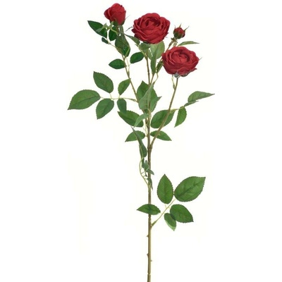 Umělá květina Růže 76 cm, červená