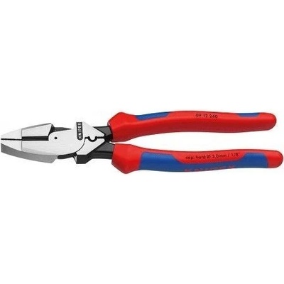 KNIPEX - kleště kombinované silové - Lineman's Pliers - 240mm - americký model, VDE izolace nanášená ponorem, s prostorem pro tahání a lisování drátů (0911240)