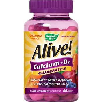 Image 1 of Nature's Way Alive! Calcium + Vitamin D3 250 mg [60 желирани бонбони]