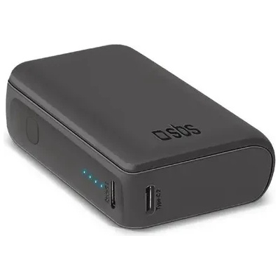 SBS POWER BANK 10 000mAh, 2xUSB-C, 1xUSB A, 10W SBS - BLACK (TTBB10000MINIK)