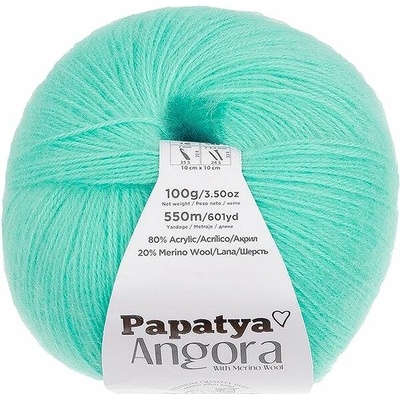 Vlnika Angora Merino Papatya 100 g, 5620 tyrkysová
