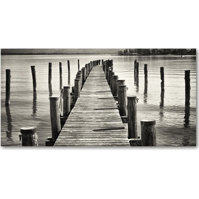 Foto obraz sklo tvrzené Drevené mólo 100x50 cm
