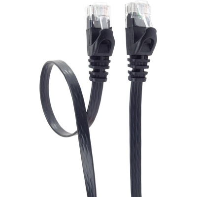 PremiumCord sp6uflat050C Plochý, patch, UTP RJ45-RJ45 CAT6, 5m, černý