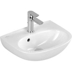 Villeroy & Boch O. novo - Умивалник 45x36 см, с преливник, отвор за смесител, алпийско бяло 43404501 (43404501)