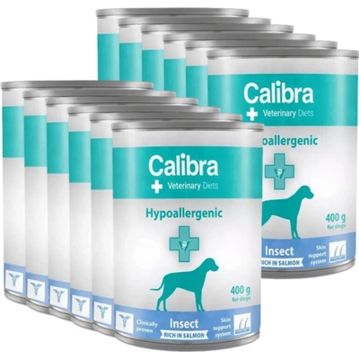 Calibra Veterinary Diets Dog Hypoallergenic Insect & Salmon 12 x 400 g