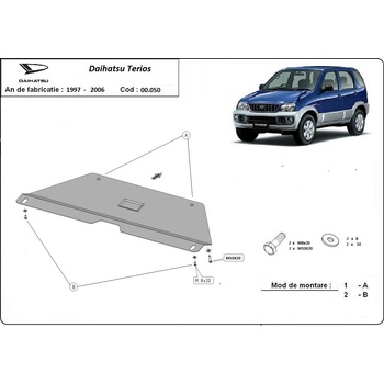 Scut Motor - Румъния Метална кора под двигател и радиатор daihatsu terios (j200/f700) от 2005 (73631)