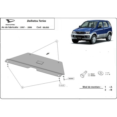 Scut Motor - Румъния Метална кора под двигател и радиатор daihatsu terios (j200/f700) от 2005 (73631)