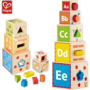 Hape Дървена играчка Hape - Пирамида за сортиране (H0413)