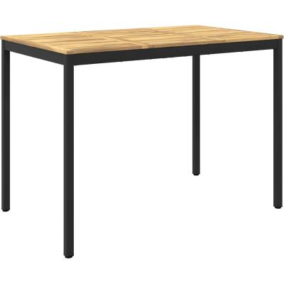 vidaXL Градинска бар маса Бяло и черно 147 x 88, 5 x 105 см (901784)