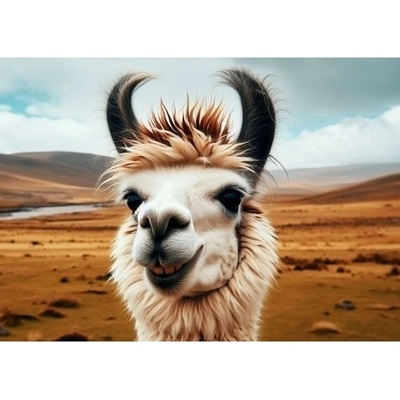 Pohlednice 3D Lama