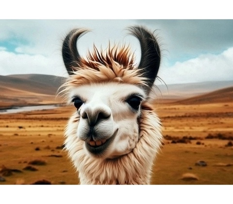 Pohlednice 3D Lama