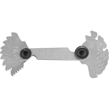 KINEX Резбомер за измерване резби K-MET 1147, CSN 254620 за Whitworth + G, 4-62 mm, 28 части (1147)