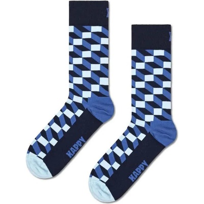 Чорапи Happy socks Bleu Filled Optic long socks - Blue (Multicolor)