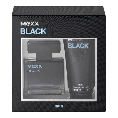 Mexx Black for Him Darčeková sada pánska EDT 30 ml a sprchový gél Black for Him 50 ml