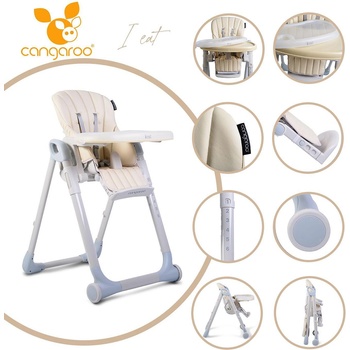 Cangaroo Детски стол за хранене I Eat бежов (106981)