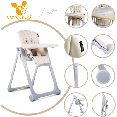 Cangaroo Детски стол за хранене I Eat бежов (106981)