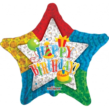 Hvězda Birthday Party 18 46 cm fóliový balónek