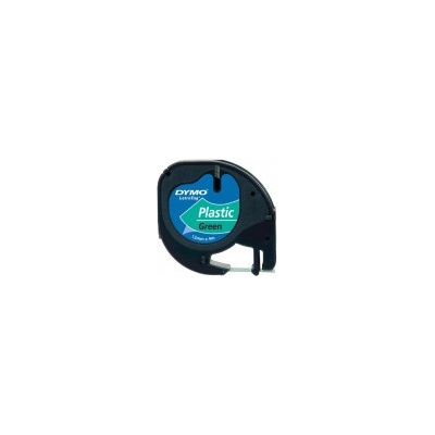 Dymo 91204 černý tisk zelený podklad 4 m 12 mm LetraTag plastová páska S0