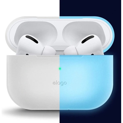 elago Защитен калъф Elago Airpods Slim Basic Silicone Case, за Apple Airpods Pro, силиконов, бял фосфор (EAPPSM-BA-LUBL / 43951)