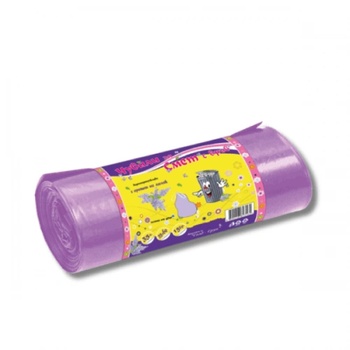 Чували за смет с връв лавандула Голд Груп 35л. /15бр