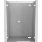 Mexen Lunar душ кабина с отварящи се врати, дясна, 130 см, прозрачна, бяла - 834S-130-050-20-00-P (834S-130-050-20-00-P)