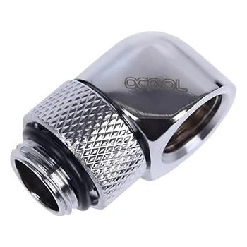 Alphacool L-конектор Alphacool HF, Въртящ се, G1/4 външна към G1/4 вътрешна резба, Сребрист (1011041)