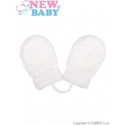 New BABY Dětské zimní rukavičky se šňůrkou bílé