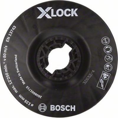 BOSCH Oporný tanier systému X-LOCK, 125 mm, stredný 2608601715
