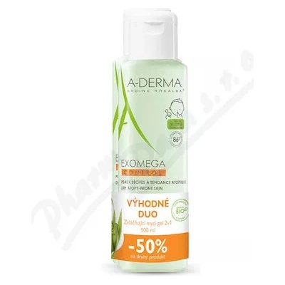 A-DERMA Exomega CONT.Zvláč.mycí gel 2v1 500 ml