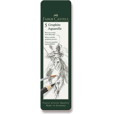 Faber-Castell Akvarelová grafitová tužka Graphite Aquarelle 5 ks plechová krabička 117805