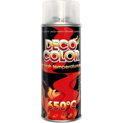 DecoColor barva ve spreji odolná teplotě 650°C 400 ml transparentní matná