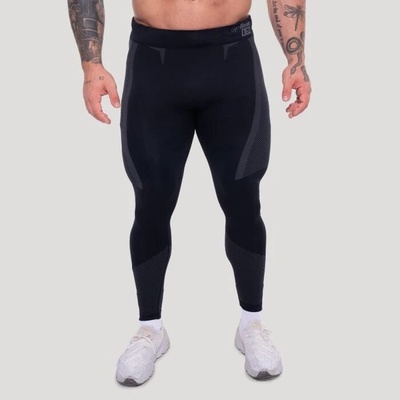 GymBeam Bezešvé legíny OG1 Black/Grey