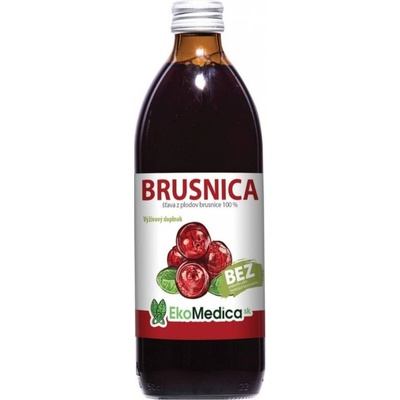 Ekomedica Brusinka 100% šťáva z brusinky 1000 ml