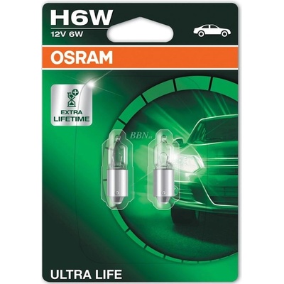 Osram Ultra Life H6W BAX9s 12V 6W