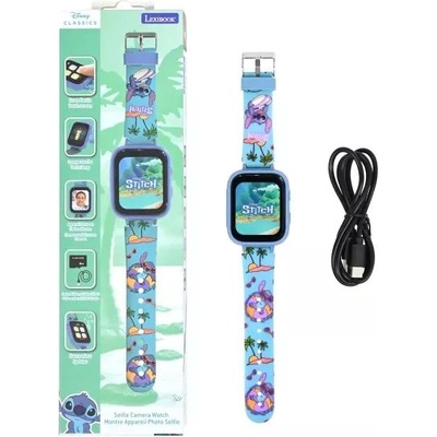 Детски електронен часовник Lexibook - Stitch Disney, с камера (DMW070D)