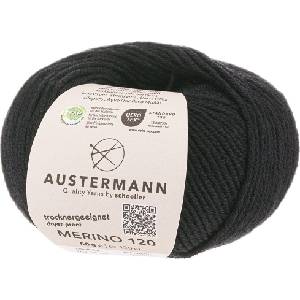 Austermann Merino 120 97613-102 Black Плетива прежда (97613-102)