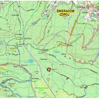 Góry Izerskie Jizerské hory turistická mapa