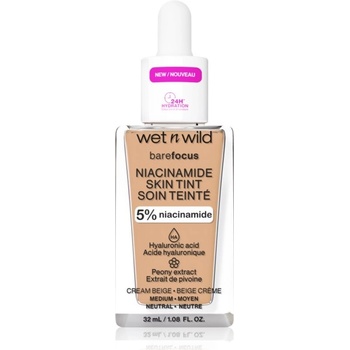 Wet n Wild Bare Focus Niacinamide Skin Tint lehký hydratační make-up Cream Beige Warm 32 ml