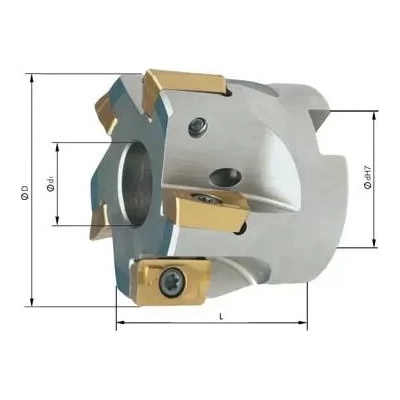 Hlava pro rohovou frézu 90° Z10 vnitřní chlazení D160mm pro APKT16