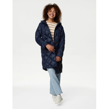 Marks Spencer holčičí prošívaný zateplený kabát tmavě modrý