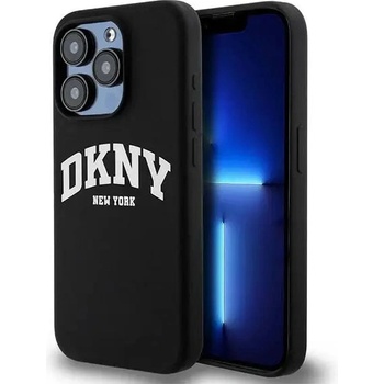 DKNY Кейс DKNY Liquid Silicone White Printed Logo MagSafe за iPhone 13 Pro / 13, черен (3666339266639)