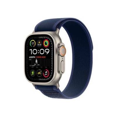 Apple Watch Ultra 2 GPS + Cellular 49mm, pouzdro z přírodního titanu, modrý trailový tah – S/M