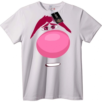 NOONEBRAND Тениска с Карикатурен Голям Нос - 6XL, White