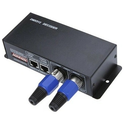 DMX 512 ovládač pre RGBW pásky, 4 kanály 8A